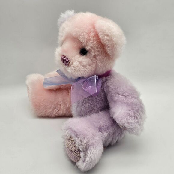 First & Main Teddy Bear Plush CAITLYN Pink & Lavender Stuffed Animal Toy 1684 8" - Picture 7 of 12